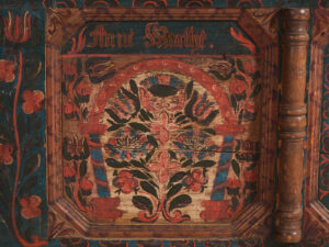 Antique hand painted trunk dated 1847 #22