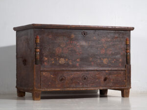 Antiguo baúl de almacenaje fechado Año 1861 #23