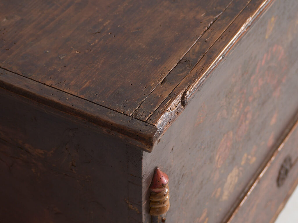 Antiguo baúl de almacenaje fechado Año 1861 #23