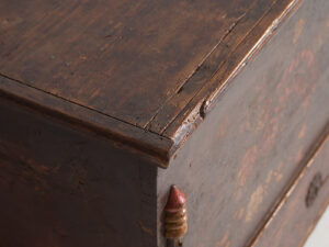 Antiguo baúl de almacenaje fechado Año 1861 #23