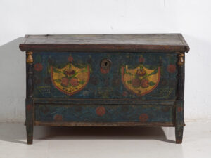 Malle ancienne peint à la main - Europe centrale (vers 1850)