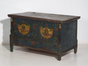 Malle ancienne peint à la main - Europe centrale (vers 1850)