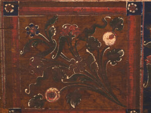 Antiguo arcón pintado con detalles florales (Año 1870) #32