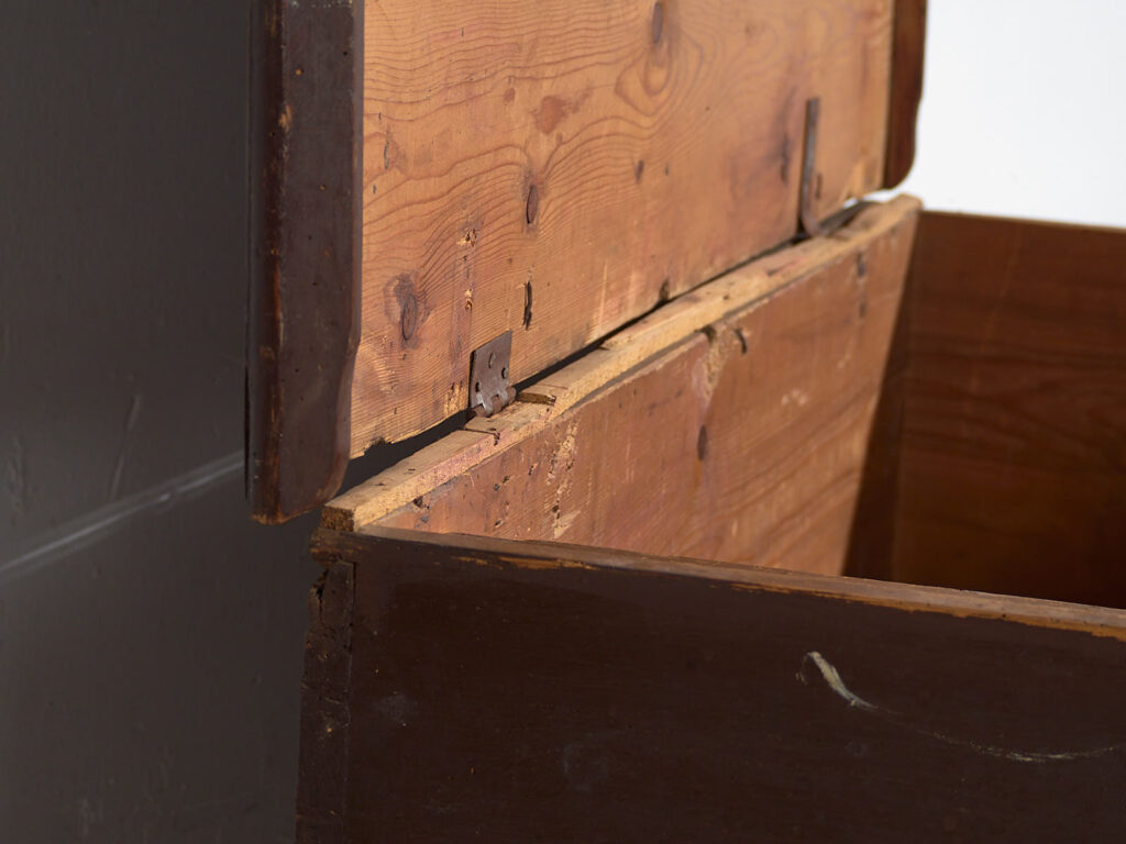 Antiguo arcón pintado con detalles florales (Año 1870) #32