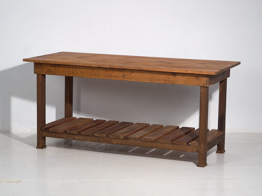 Antigua isla de cocina de madera maciza (c.1920) #5