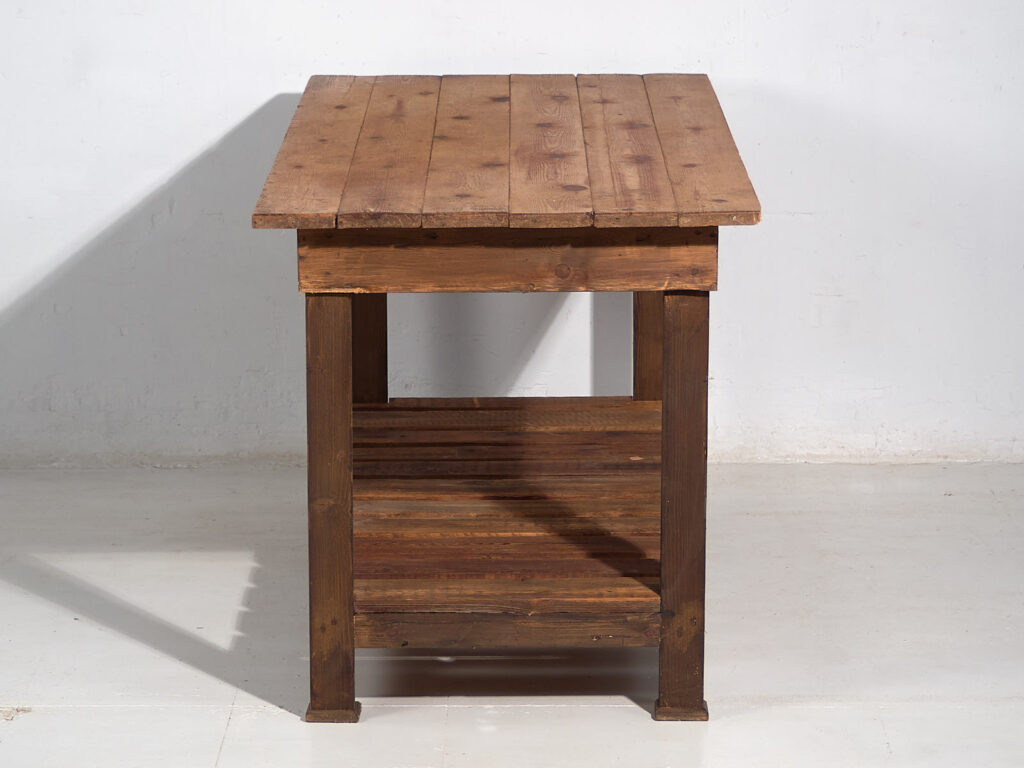 Antigua isla de cocina de madera maciza (c.1920) #5