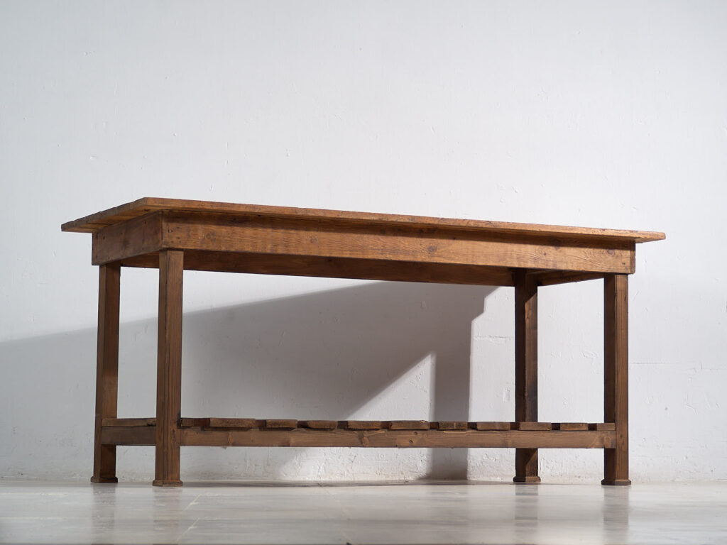 Antigua isla de cocina de madera maciza (c.1920) #5