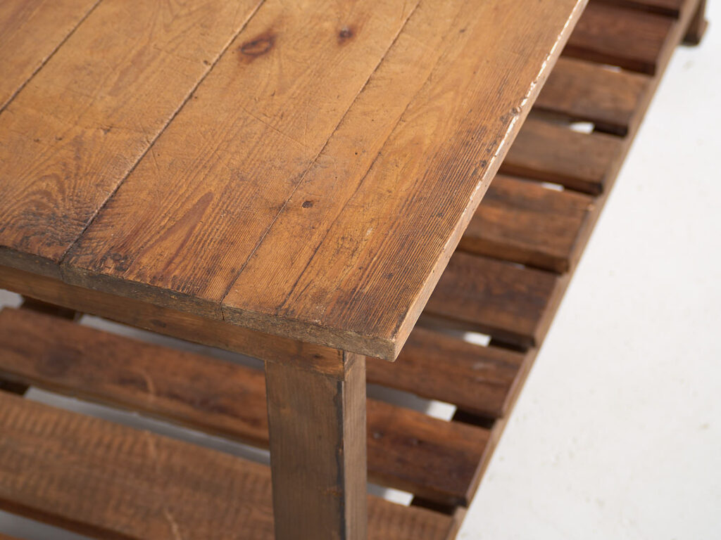 Antigua isla de cocina de madera maciza (c.1920) #5