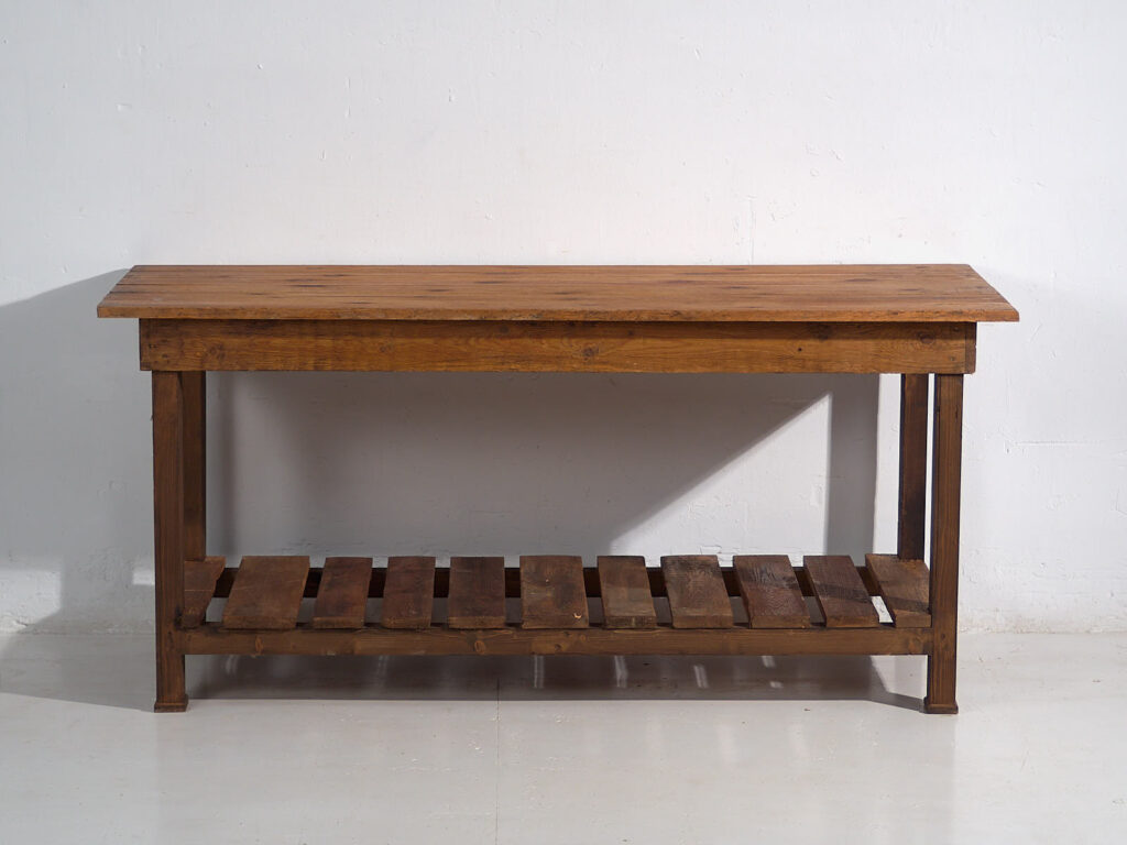 Antigua isla de cocina de madera maciza (c.1920) #5