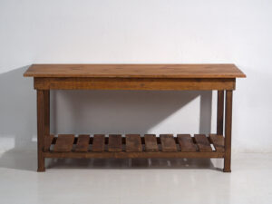 Antigua isla de cocina de madera maciza (c.1920) #5