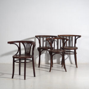 Sillas antiguas Thonet con reposabrazos (c.1920). Conjunto de 4 piezas #3