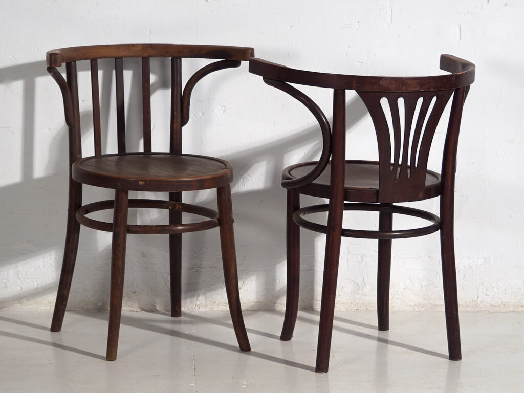 Sillas antiguas Thonet con reposabrazos (c.1920). Conjunto de 4 piezas #3