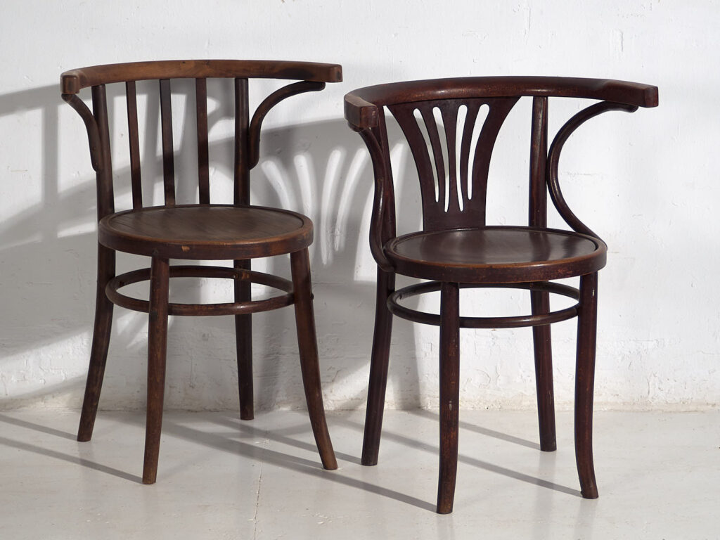 Sillas antiguas Thonet con reposabrazos (c.1920). Conjunto de 4 piezas #3