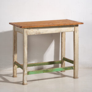 Mesa de cocina antigua de color blanco (c.1920) #10