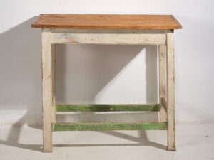 Mesa de cocina antigua de color blanco (c.1920) #10