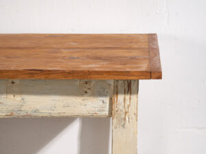 Mesa de cocina antigua de color blanco (c.1920) #10