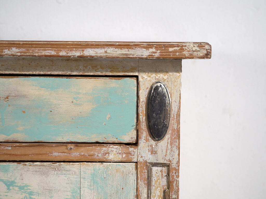 Antique sky blue chest of drawers (c.1920) #20