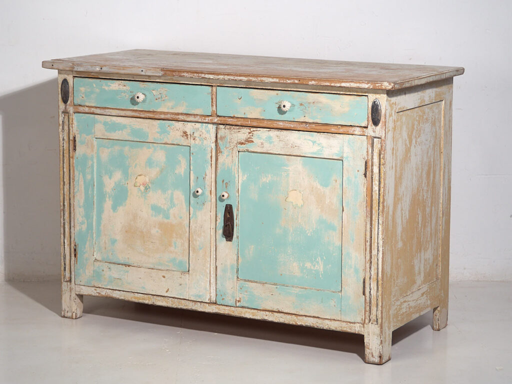 Antique sky blue chest of drawers (c.1920) #20