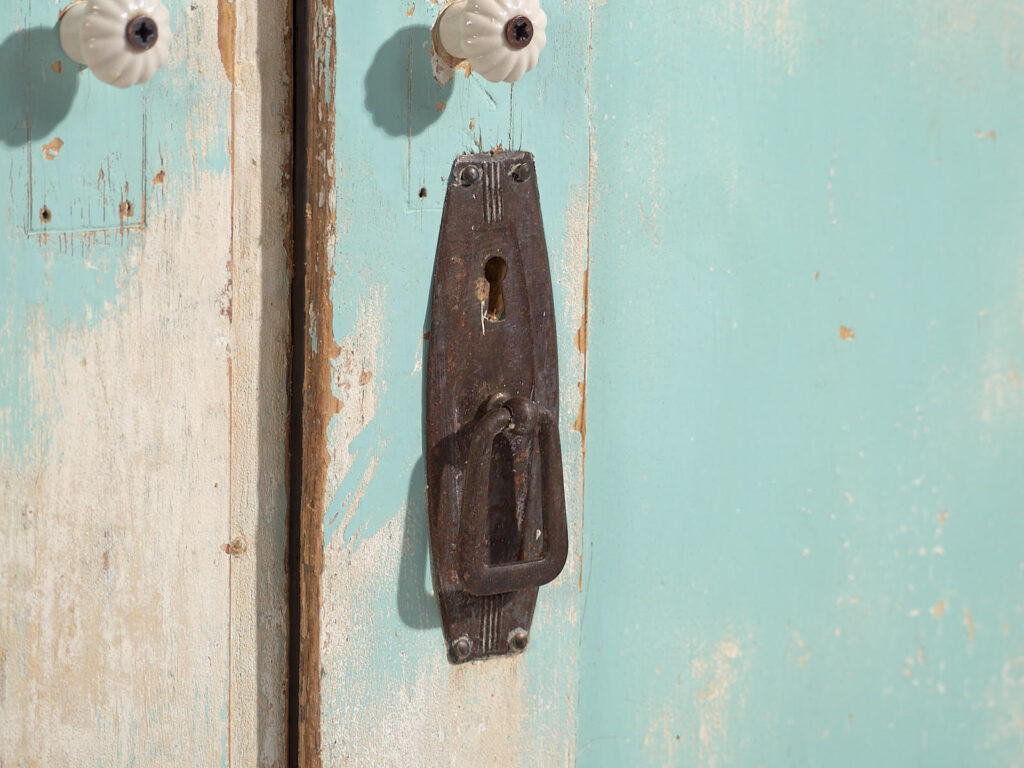 Antique sky blue chest of drawers (c.1920) #20