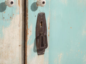 Antique sky blue chest of drawers (c.1920) #20