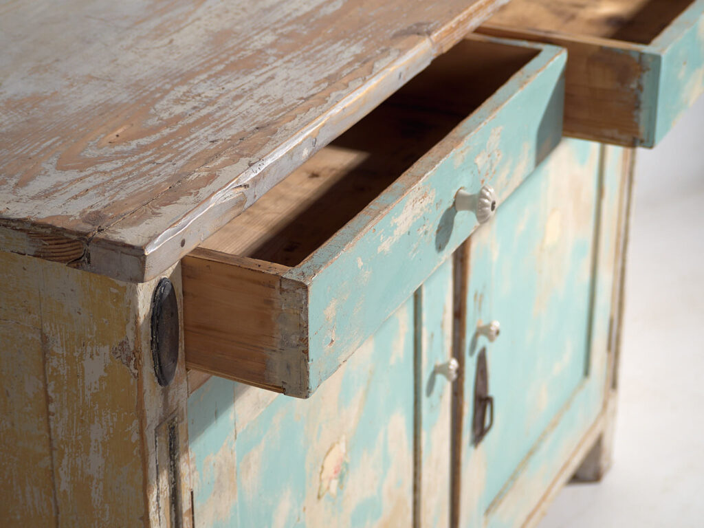 Antique sky blue chest of drawers (c.1920) #20