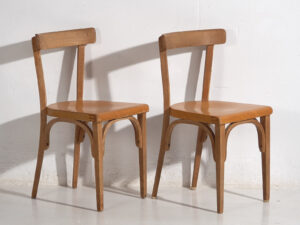 Sillas vintage de madera curvada (c.1940). Conjunto de 4 piezas #1