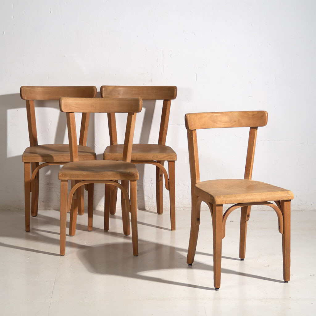 Vintage Viennese style chairs (c.1940). Set of 4 pieces #3