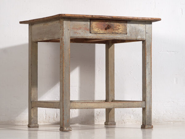 Antigua mesa auxiliar de color gris (c.1920) #22