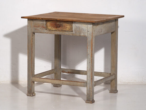 Antigua mesa auxiliar de color gris (c.1920) #22