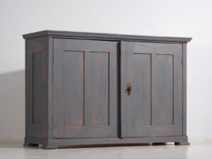 Pequeño armario antiguo de color gris plata (c.1900) #29