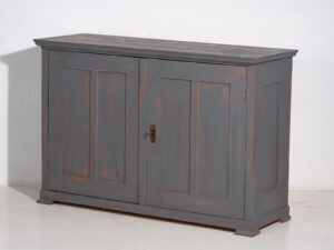 Pequeño armario antiguo de color gris plata (c.1900) #29