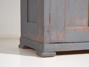 Pequeño armario antiguo de color gris plata (c.1900) #29