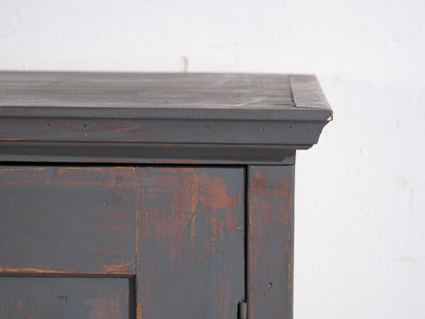 Pequeño armario antiguo de color gris plata (c.1900) #29