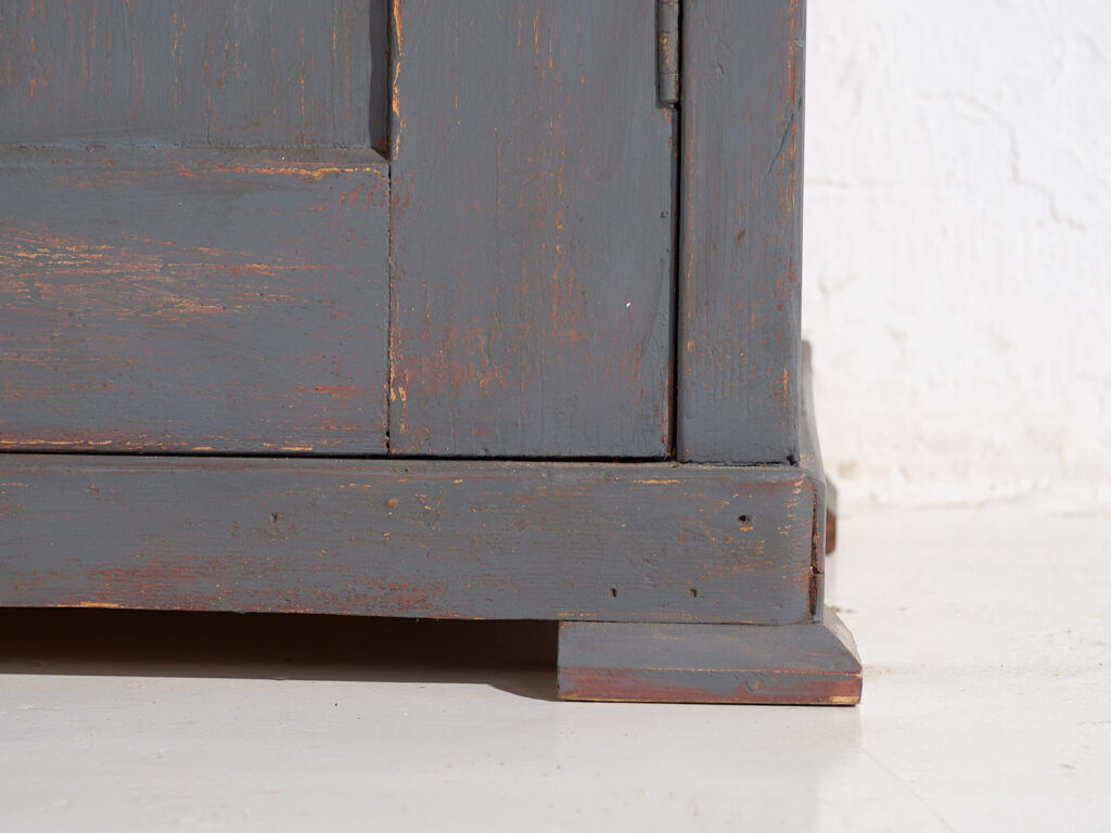 Pequeño armario antiguo de color gris plata (c.1900) #29