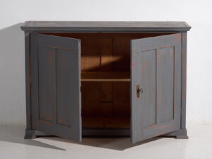 Pequeño armario antiguo de color gris plata (c.1900) #29