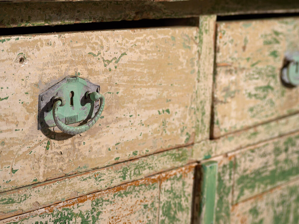 Ancienne commode de chambre avec tons verts (c.1920) #8