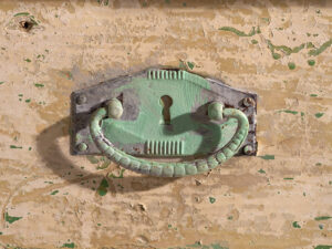 Ancienne commode de chambre avec tons verts (c.1920) #8