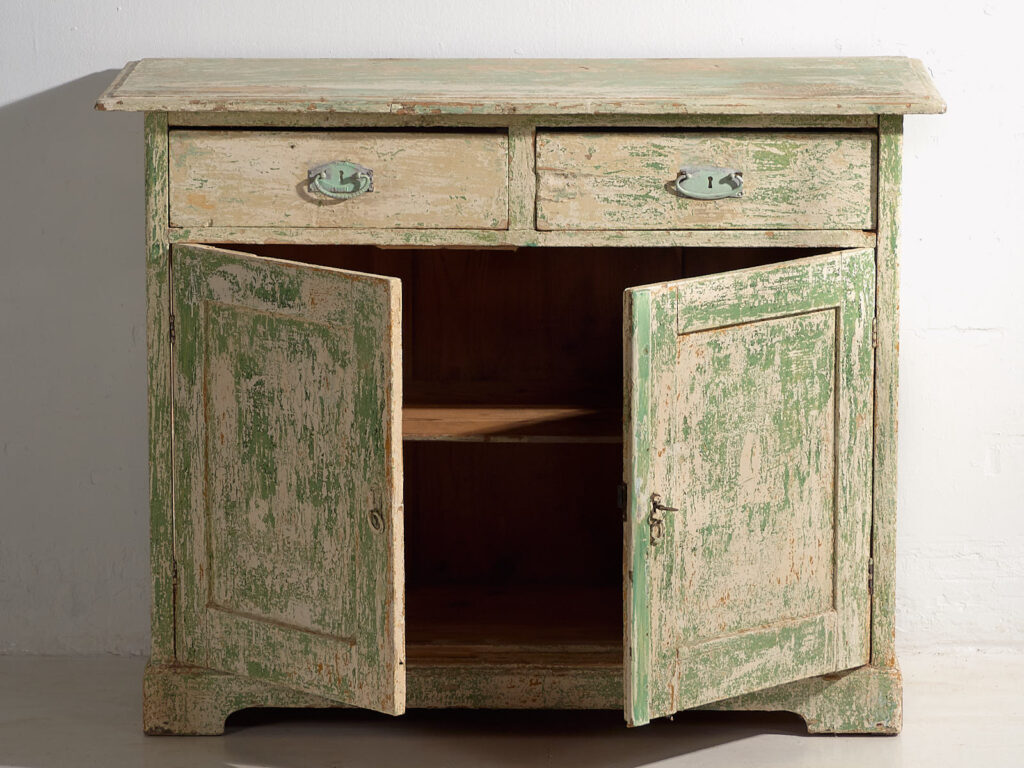 Ancienne commode de chambre avec tons verts (c.1920) #8