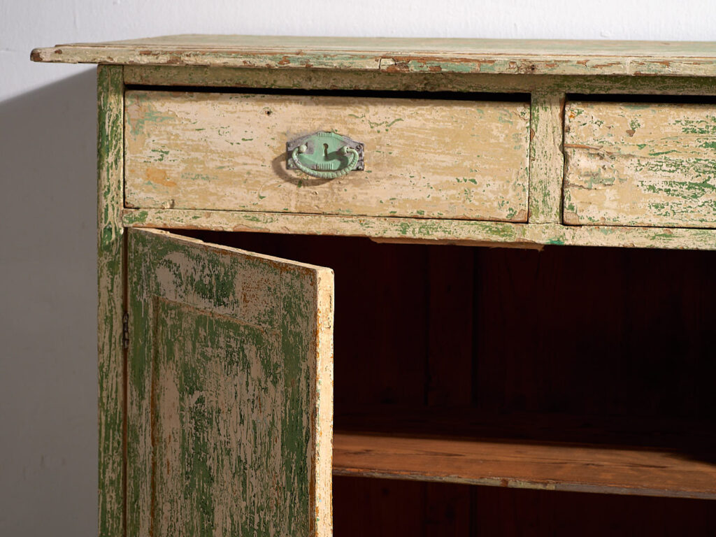 Ancienne commode de chambre avec tons verts (c.1920) #8