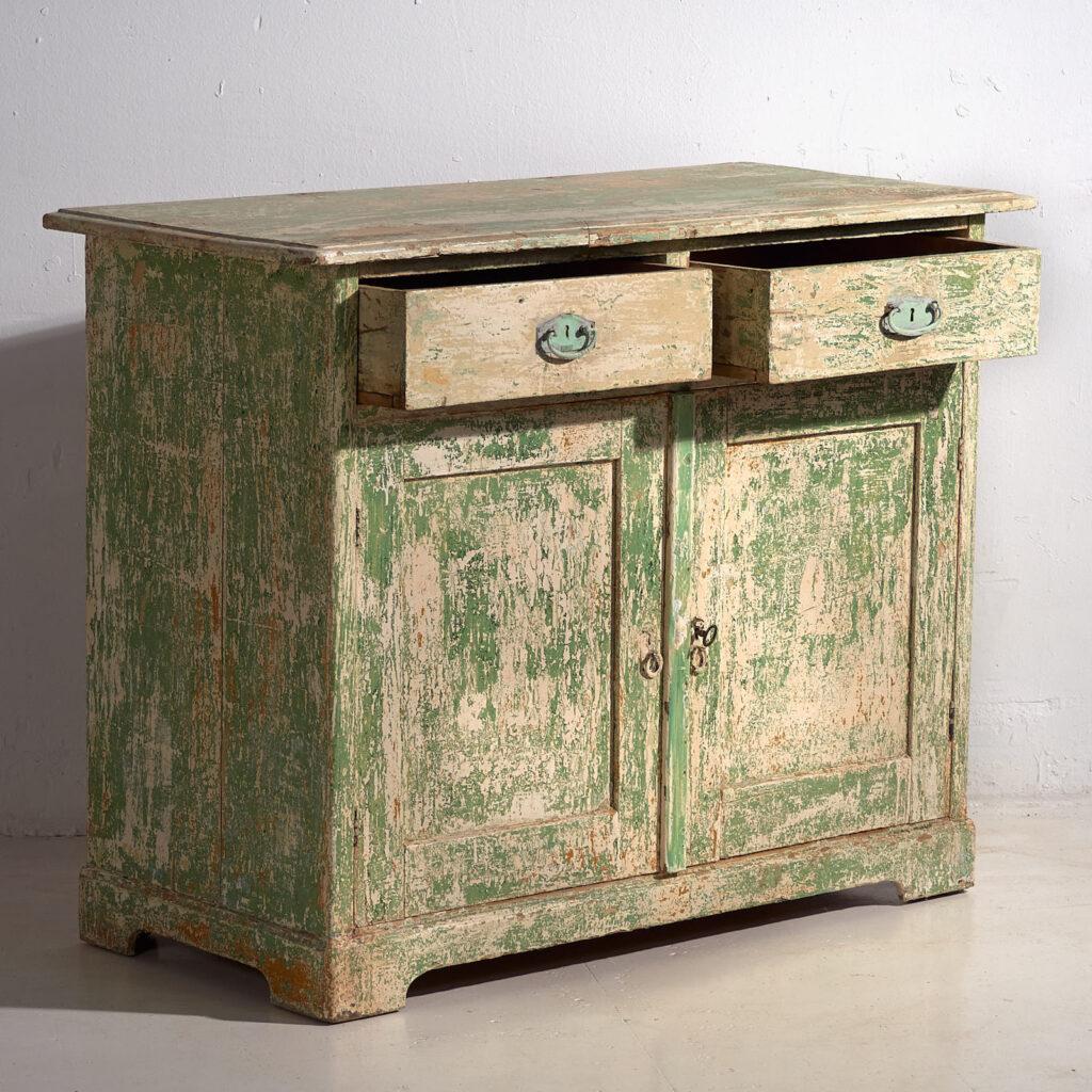 Ancienne commode de chambre avec tons verts (c.1920) #8