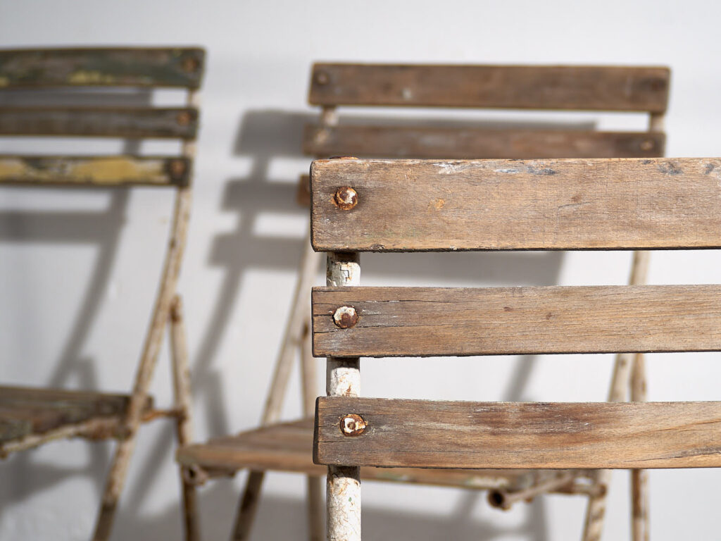 Antiguas sillas para jardín (c.1920). Conjunto de 4 piezas #31