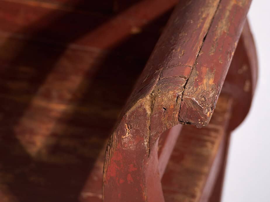 Banco grande antiguo color rojo granate (c.1920) #25