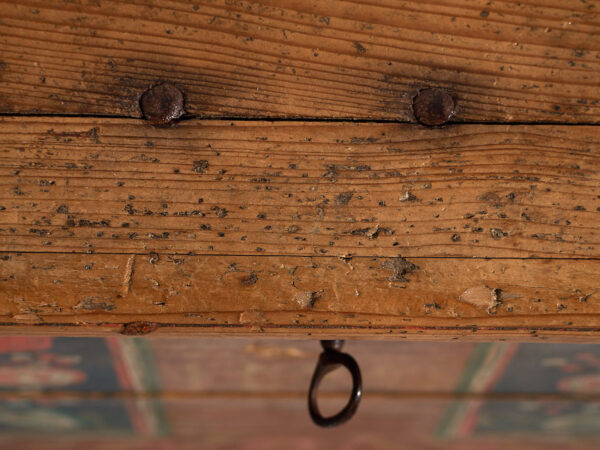 Painted pine dowry chest – Austro-Hungarian Empire, 1865