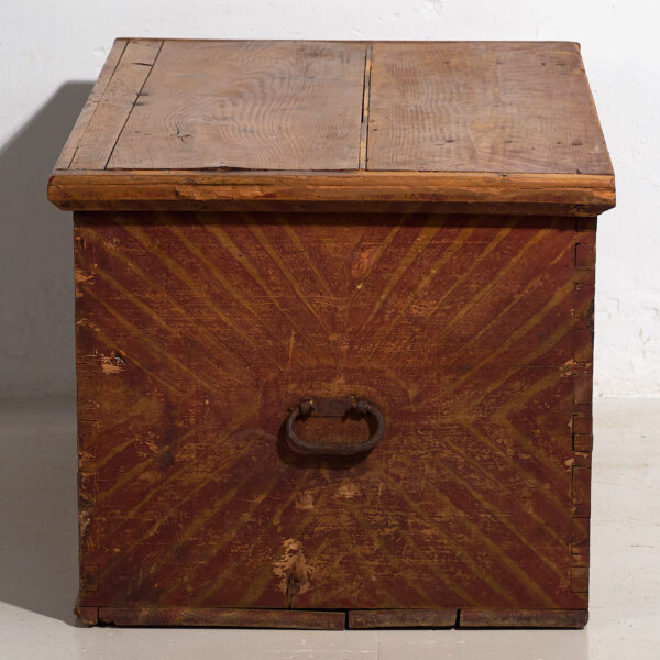 Painted pine dowry chest – Austro-Hungarian Empire, 1865