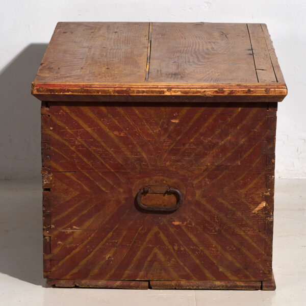 Painted pine dowry chest – Austro-Hungarian Empire, 1865