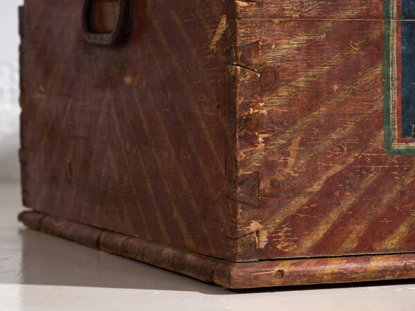 Painted pine dowry chest – Austro-Hungarian Empire, 1865