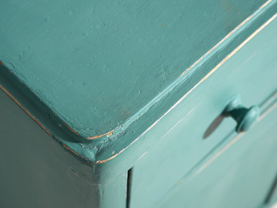 Cómoda antigua de color verde esmeralda (c.1920) #4