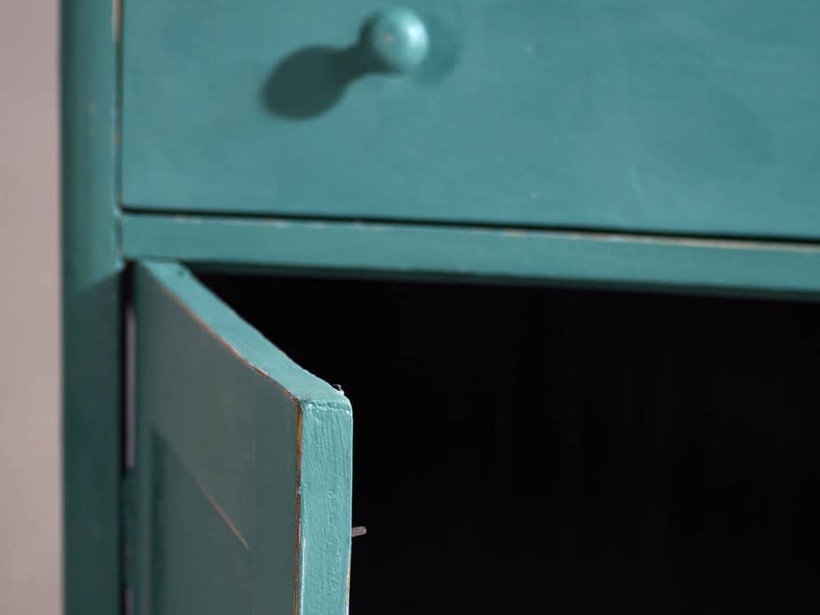 Cómoda antigua de color verde esmeralda (c.1920) #4