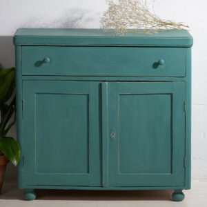 Cómoda antigua de color verde esmeralda (c.1920) #4