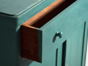 Cómoda antigua de color verde esmeralda (c.1920) #4